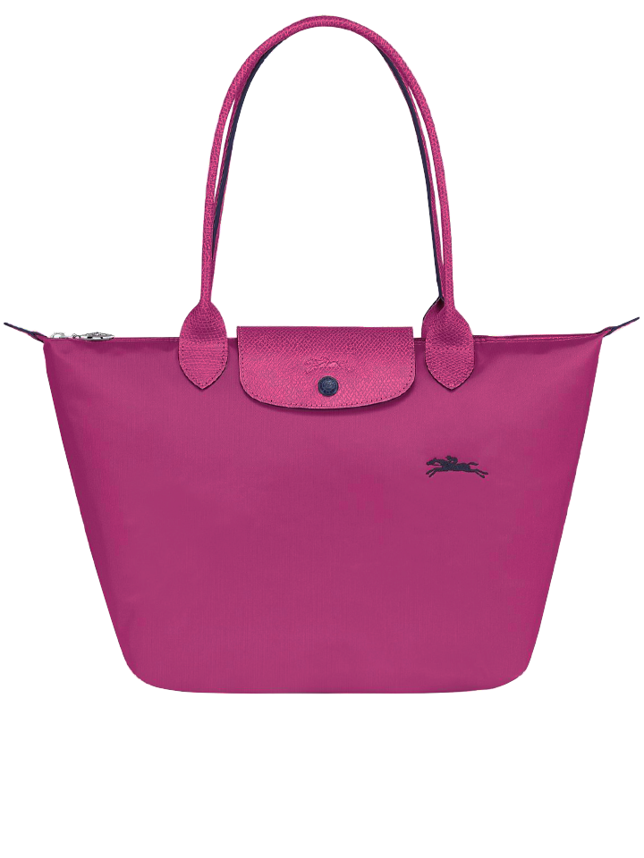 Longchamp-Le-Pliage-Club-Medium-Shoulder-Bag-Fuchsia-Balilene-depan