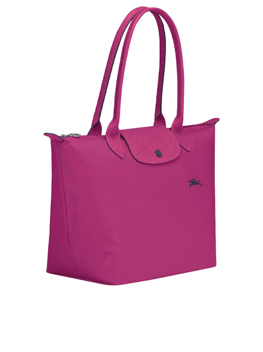 Longchamp-Le-Pliage-Club-Medium-Shoulder-Bag-Fuchsia-Balilene-samping