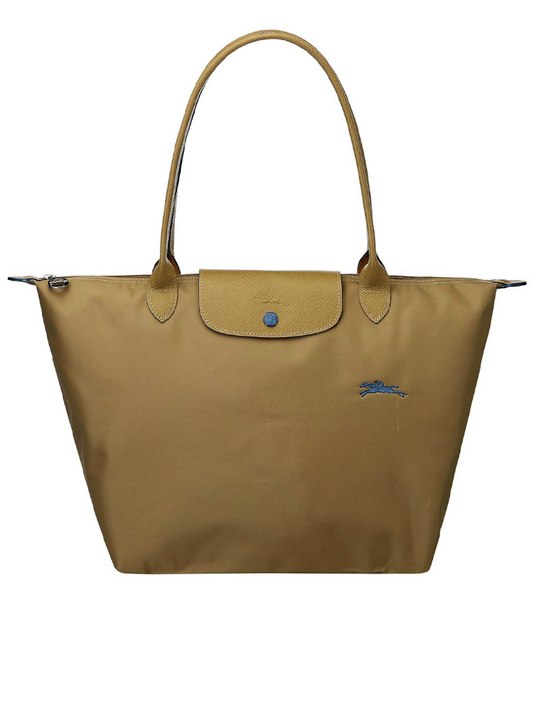 Longchamp-Le-Pliage-Club-Shoulder-Bag-Medium-Khaki-Balilene-depan