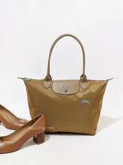 Longchamp Le Pliage Club Shoulder Bag Medium Beige/Khaki