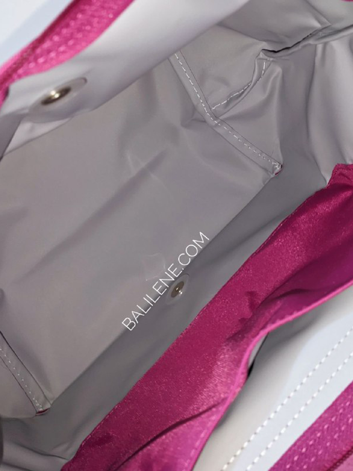 Longchamp-Le-Pliage-Club-Small-Top-Handle-Bag-Fuchsia-Balilene-dalam