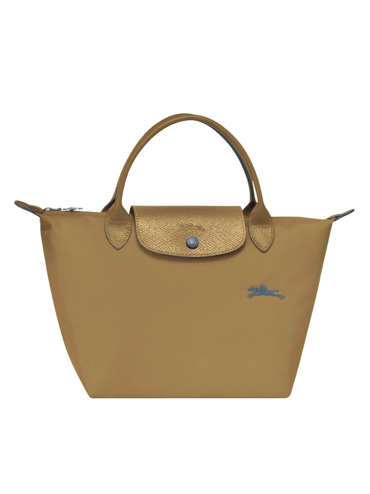 Longchamp-Le-Pliage-Club-Small-Top-Handle-Bag-Khaki-Balilene-depan