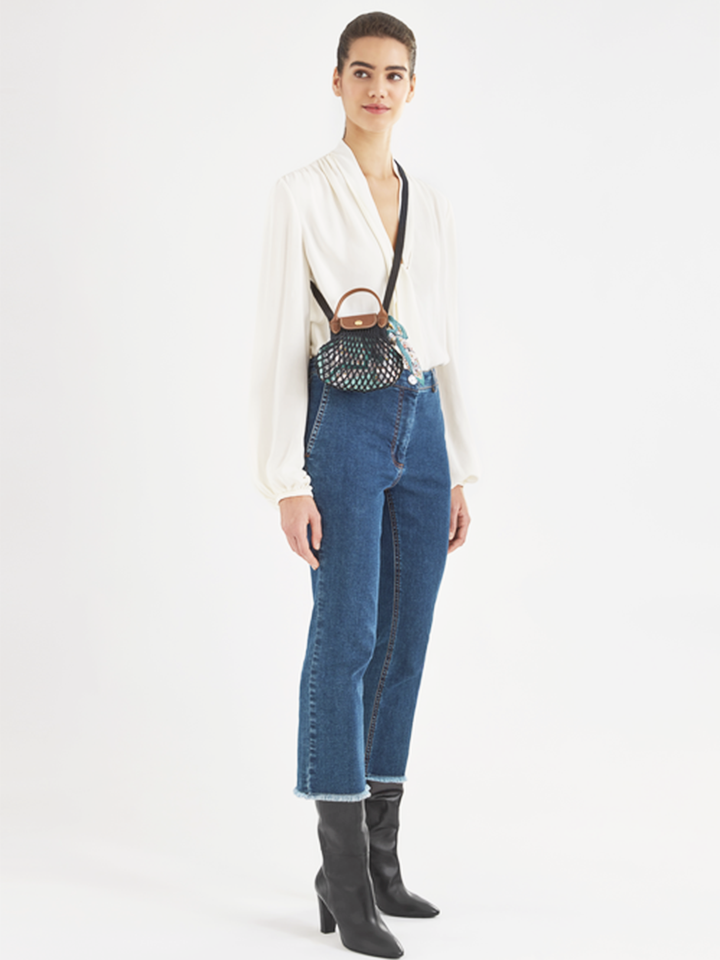 on-model-Longchamp-Le-Pliage-Extra-Small-Filet-Crossbody-Bag-Black