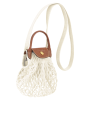 Longchamp Le Pliage Extra-Small Filet Crossbody Bag Cream