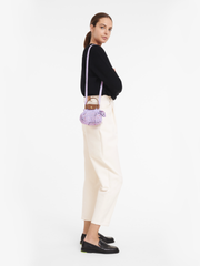 Longchamp Le Pliage Extra-Small Filet Crossbody Bag Lilac