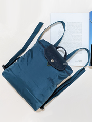 Longchamp Le Pliage Green Backpack Navy
