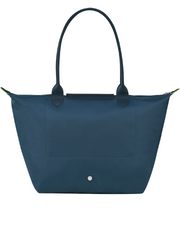 Longchamp-Le-Pliage-Green-Shoulder-Bag-Ocean-Blue-Balilene-belakang