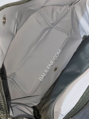 Longchamp-Le-Pliage-Green-Small-Top-Handle-Bag-Grey-Balilene-detail-dalam