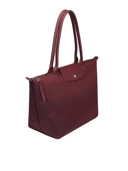 Longchamp-Le-Pliage-Neo-Small-Nylon-Shoulder-Tote-In-Grape-Balilene-samping