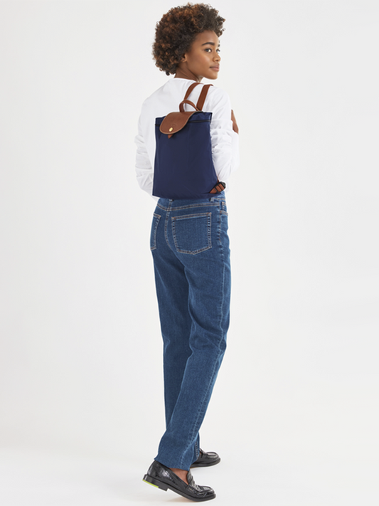 on-model-Longchamp-Le-Pliage-Original-Backpack-Bag-Bilberry