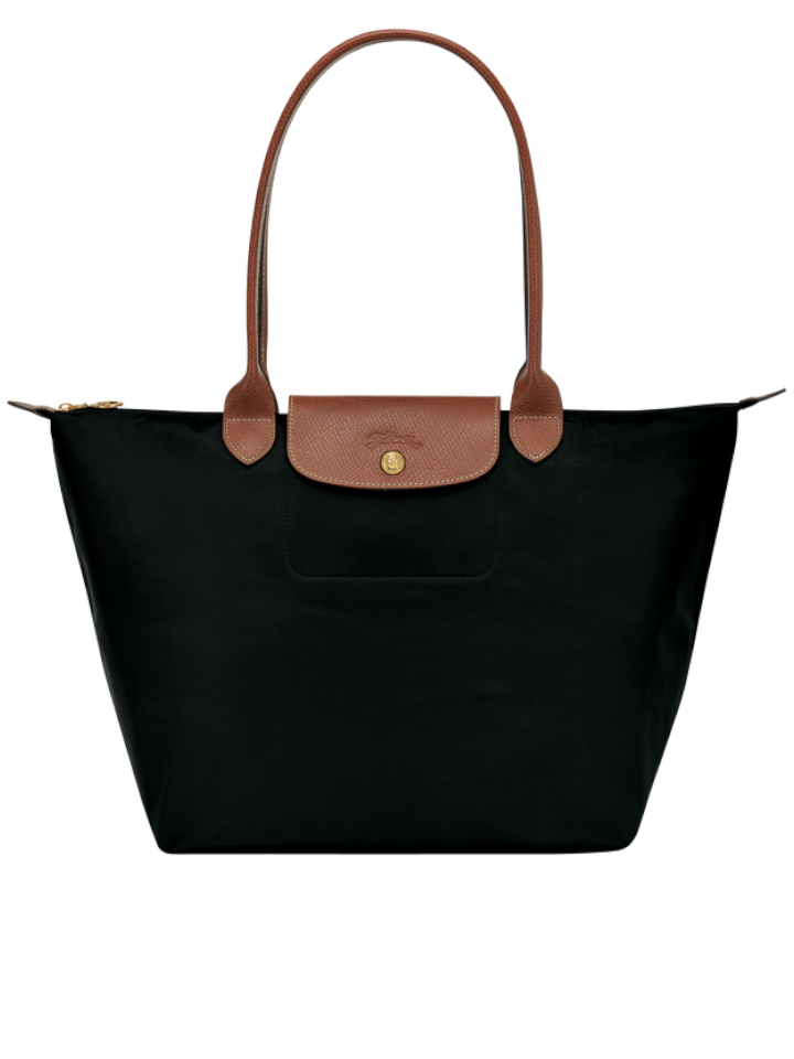 Longchamp-Le-Pliage-Original-Medium-Shoulder-Bag-Black-Balilene-depan