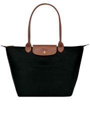 Longchamp-Le-Pliage-Original-Medium-Shoulder-Bag-Black-Balilene-depan
