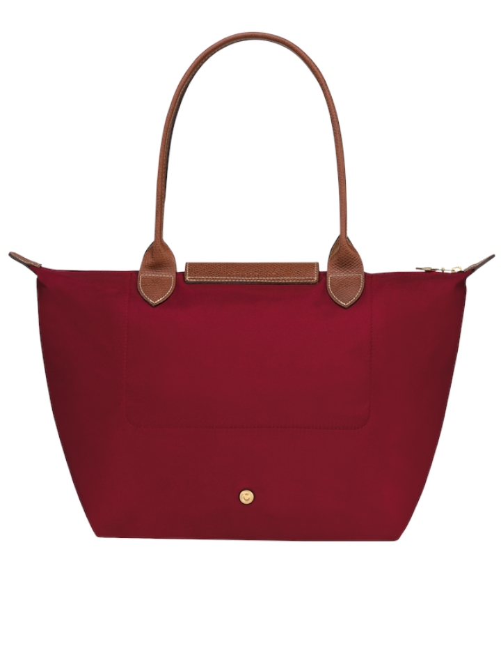 Burgundy longchamp shop bag