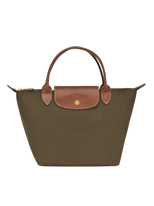 Longchamp-Le-Pliage-Original-Top-Handle-Bag-Khaki-Army-Balilene-depan