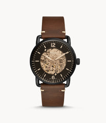 Fossil Me3158 Commuter Automatic Brown Leather Watch