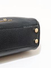 Michael Kors 30F1G9LS1L Lorimer Small Pebbled Leather Satchel Black