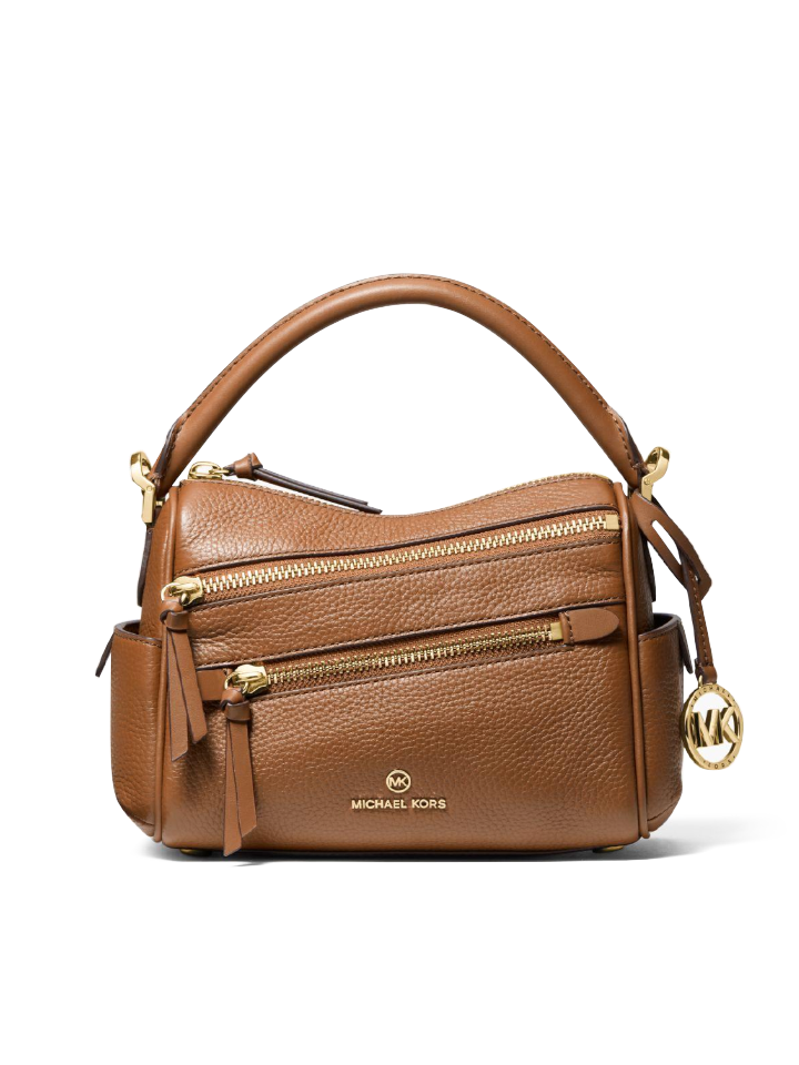 Michael Kors 30F1G9LS1L Lorimer Small Pebbled Leather Satchel