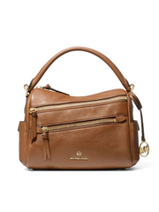 Michael-Kors-30F1G9LS6L-Lorimer-Medium-Pebbled-Leather-Satchel-Bag-Luggage-Balilene-depan