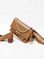 Michael Kors 30S9G0EL2L Cece Medium Leather Shoulder Bag Acorn