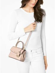 Michael Kors Ava Extra-Small Saffiano Leather Crossbody Bag Soft Pink