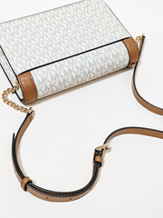 Michael Kors 32S2GJ6C7B Jet Set Large Logo Crossbody Bag Vanilla