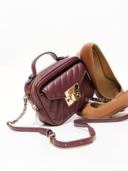 Michael Kors 35F1GX0C5U Rose Small Top Handle Crossbody Merlot