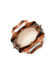 Michael Kors 35H0GU5S1B Emilia Small Logo Satchel Brown