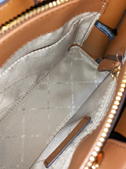 Michael Kors 35H0GU5S1B Emilia Small Logo Satchel Brown