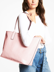 Michael Kors 35H1T2JT3C Jodie Large Logo Jacquard Tote Bag Powder Blush