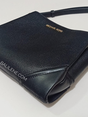 Michael Kors 35H9GNIC9L Nicole Triple Compartment Crossbody Leather Black