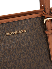 Michael Kors 35S0STVT4V Jet Set Travel XL Top Zip Shoulder Tote Bag Brown