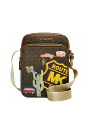 Michael Kors 35S1G3DC8B Desert Road Trip Jet Set Medium Brown Multi