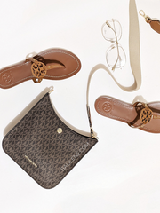 Michael Kors 35S1G7BM1B Briley Small Logo Messenger Bag Brown