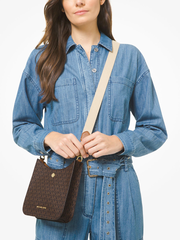 Michael Kors 35S1G7BM1B Briley Small Logo Messenger Bag Brown