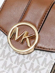 Michael Kors Carmen Small Logo Smartphone Crossbody Bag Vanilla