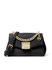 Michael Kors 35T0GXPC1O Lita Small Leather Crossbody Bag Black