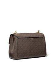 Michael Kors Lita Medium Leather Crossbody Bag Brown