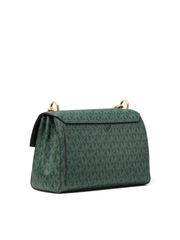 Michael Kors Lita Medium Leather Crossbody Bag Green Multi