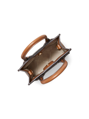 Michael Kors 35T1GM9C0I Mercer Extra-Small Logo And Leather Crossbody Bag Brown