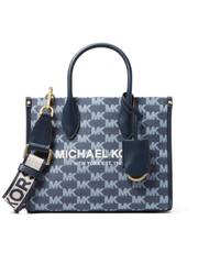 Michael Kors 35T2G7ZC5J Mirella Small Logo Jacquard Crossbody Bag Navy Multi