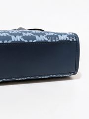 Michael Kors 35T2G7ZC5J Mirella Small Logo Jacquard Crossbody Bag Navy Multi