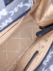 Michael Kors 35T2G7ZC5J Mirella Small Logo Jacquard Crossbody Bag Navy Multi