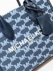 Michael Kors 35T2G7ZC5J Mirella Small Logo Jacquard Crossbody Bag Navy Multi