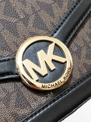 Michael Kors Jessie Small Crossbody Brown Black