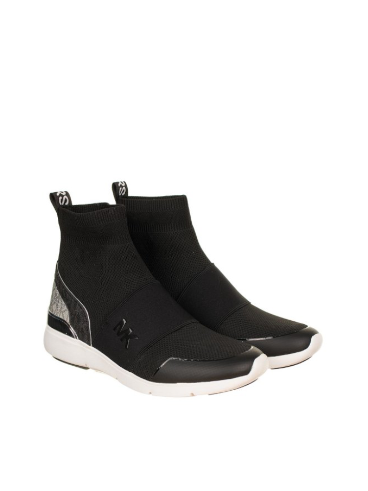 Michael Kors 49S9STFE2D Sterling Bootie Textured Knit Black Silver