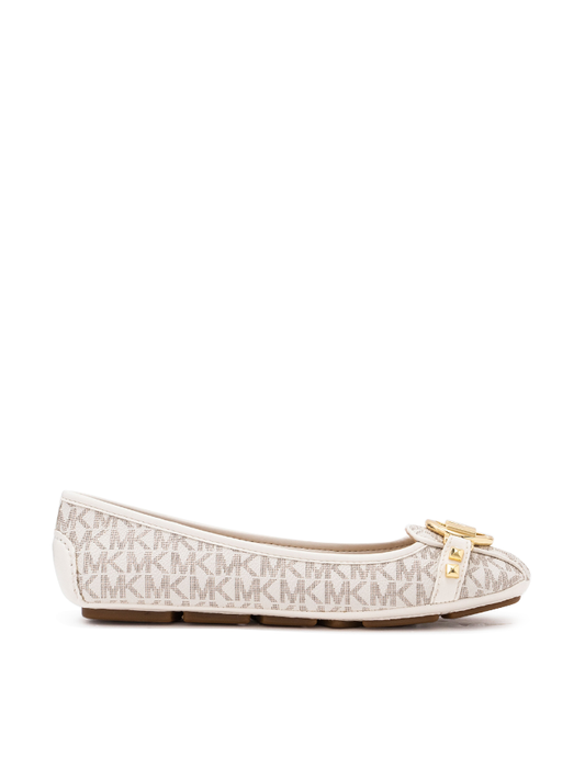 Michael Kors Fulton Moc Mini Mk Logo Pyramid Vanilla