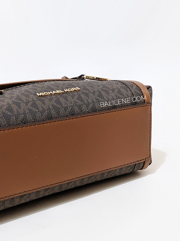 Michael-Kors-Carine-Extra-Small-Logo-Satchel-Brown-Balilene-detail-bawah