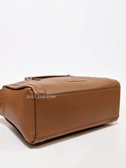 Michael Kors Carine Medium Pebbled Leather Satchel Bag Luggage