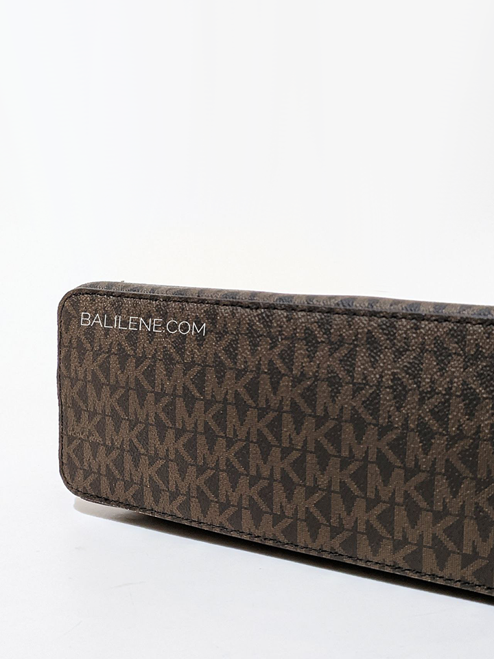 Michael-Kors-Jet-Set-Travel-Medium-Logo-Dome-Crossbody-Bag-Brown-Balilene-detail-bawah