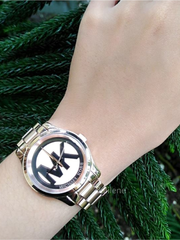 Michael Kors MK3334 Mini Runway Rose Gold Stainless Steel Bracelet